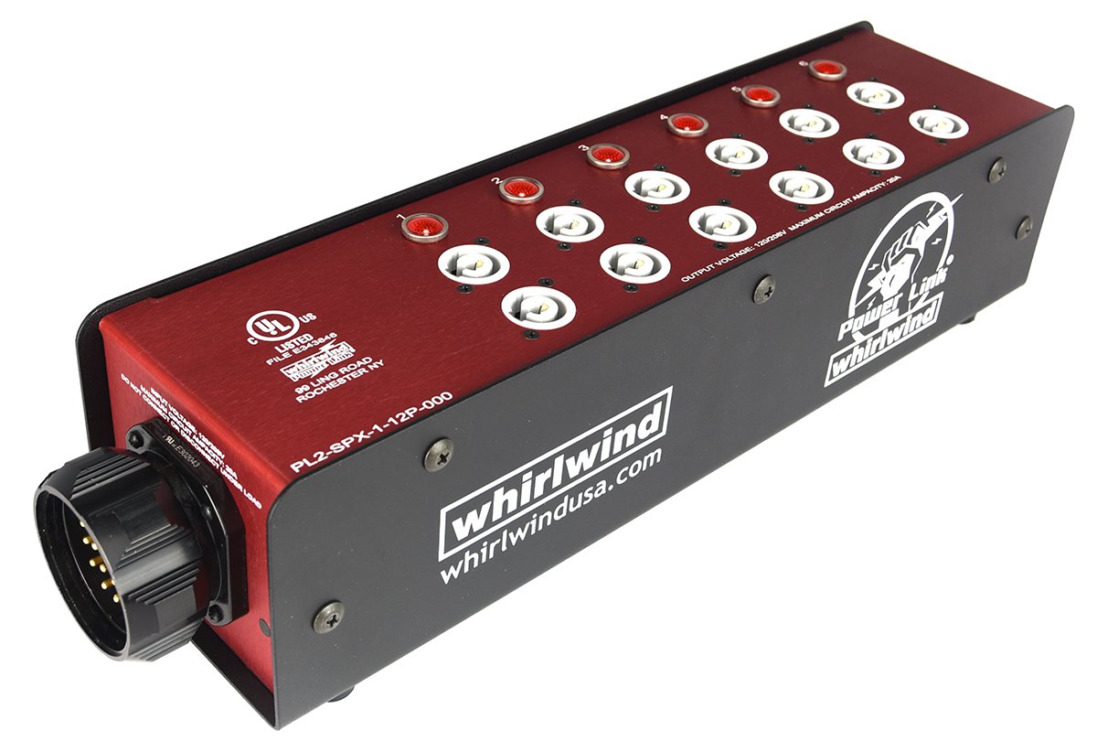Whirlwind PL2-SPX-1-12P-000 Stringer, SPX19 In, Twelve powerCON Out