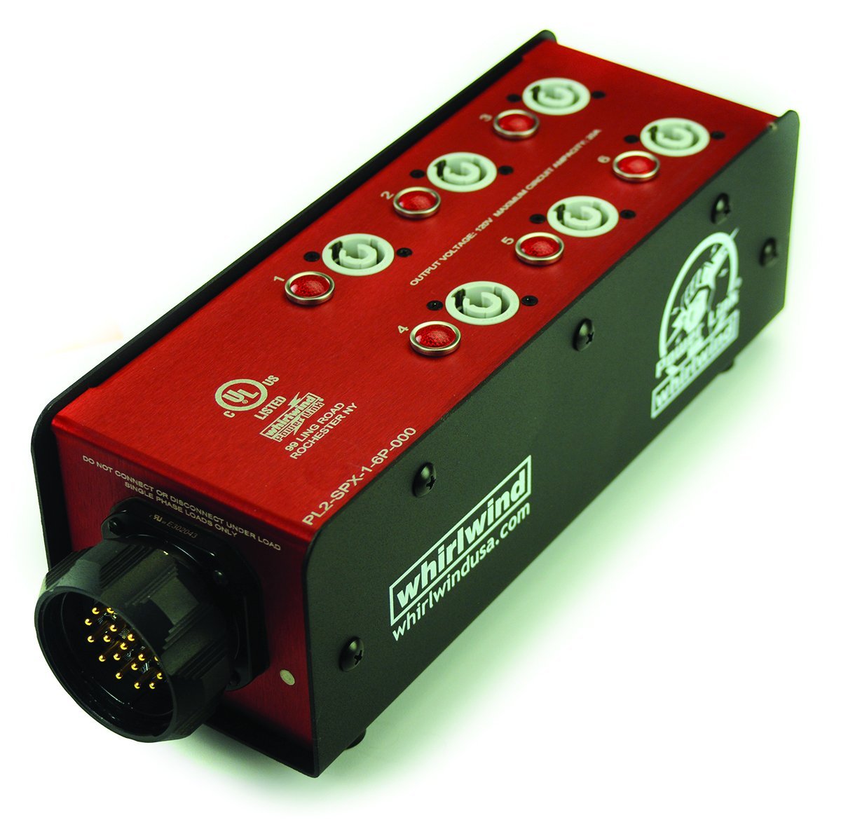 Whirlwind PL2-SPX-1-6P-000 Stringer, SPX19 In, Six powerCON Out