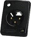 Whirlwind WC3MQMBKNL Male XLR Chassis Connector, Non-Latching