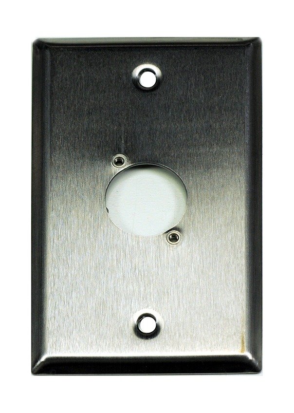 Whirlwind WP1/1H Wall Plate, Punched for One Whirlwind XLR