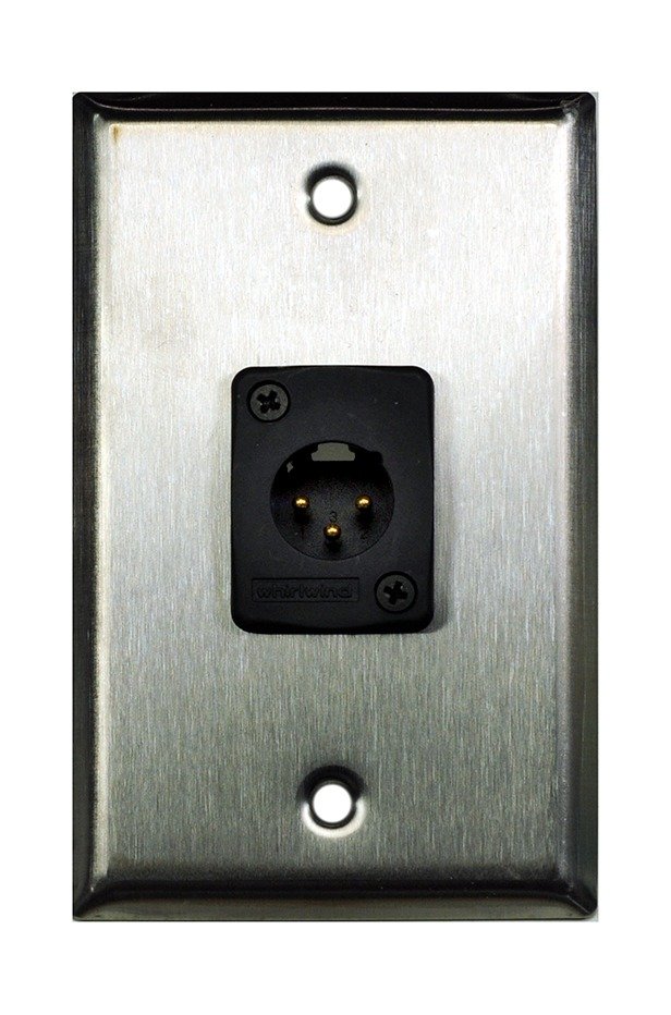 Whirlwind WP1/1MW Wall Plate, One Male XLR