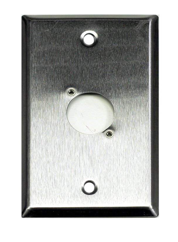 Whirlwind WP1/1NDH Wall Plate, Punched for One Neutrik D XLR