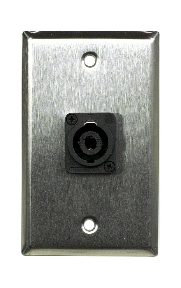 Whirlwind WP1/1NL4 Wall Plate, One Neutrik NL4