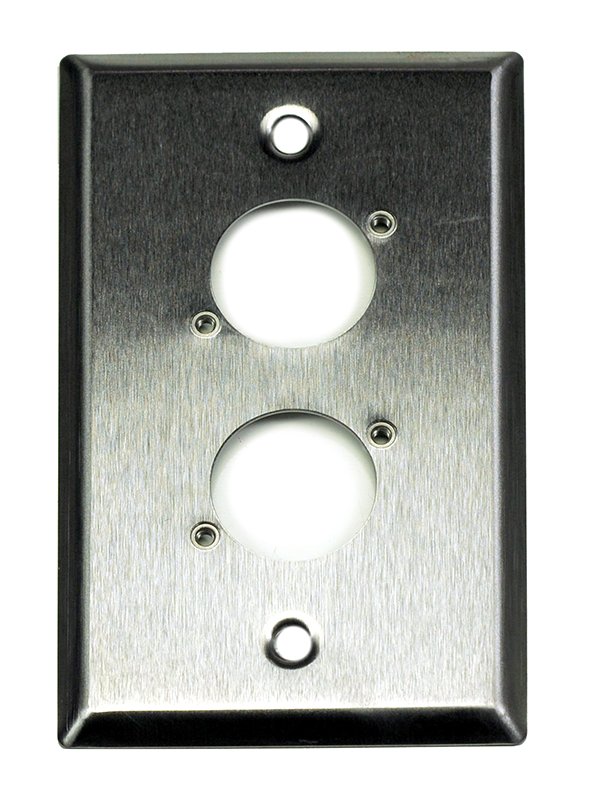 Whirlwind WP1/2H Wall Plate, Punched for Two Whirlwind XLRs