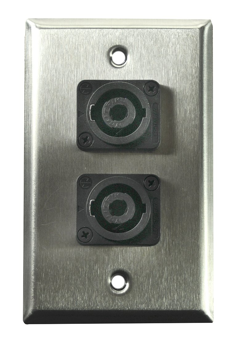 Whirlwind WP1/2NL4 Wall Plate, Two Neutrik NL4