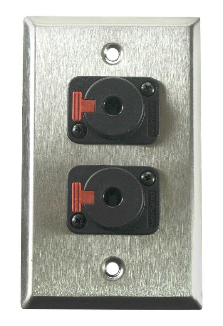 Whirlwind WP1/2QW Wall Plate, Two 1/4 in. Jacks