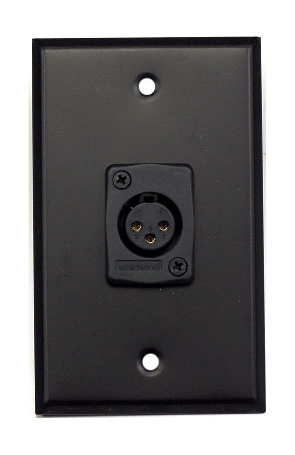 Whirlwind WP1B/1FW Wall Plate, One Female XLR
