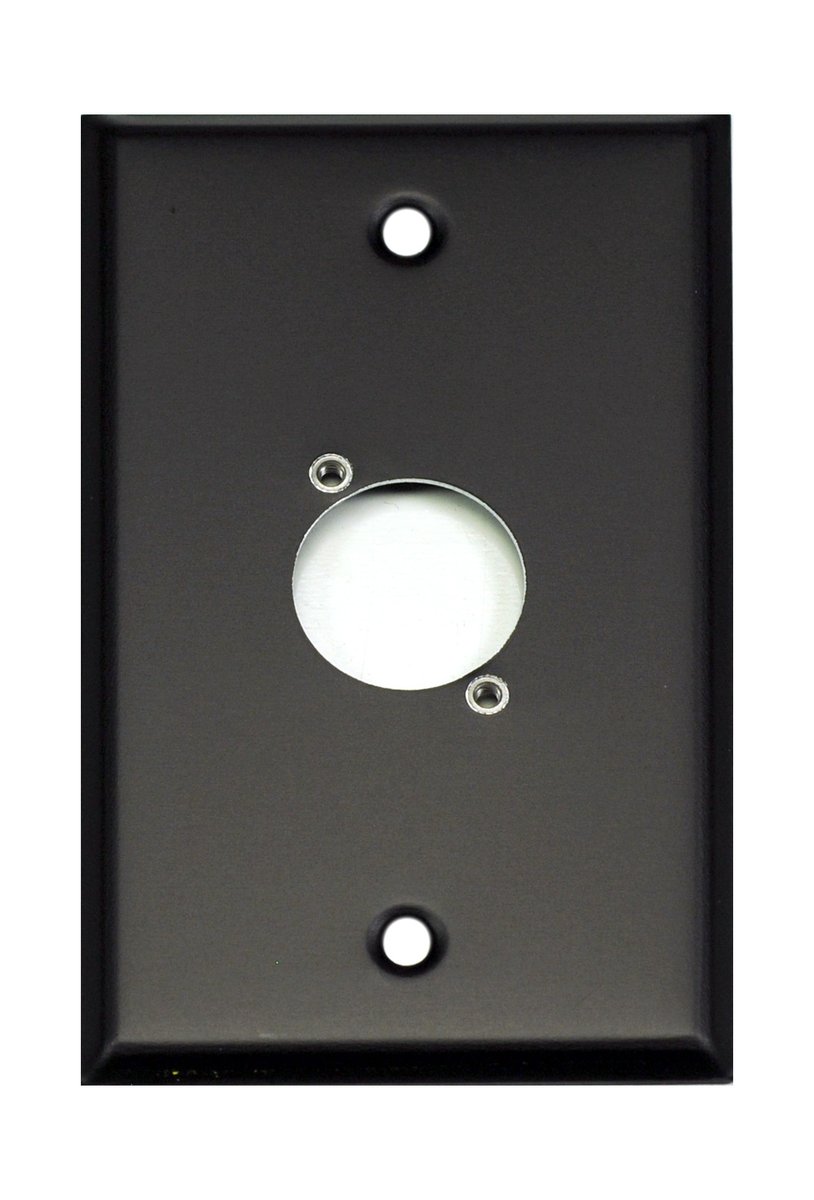 Whirlwind WP1B/1H Wall Plate, Punched for One Whirlwind XLR