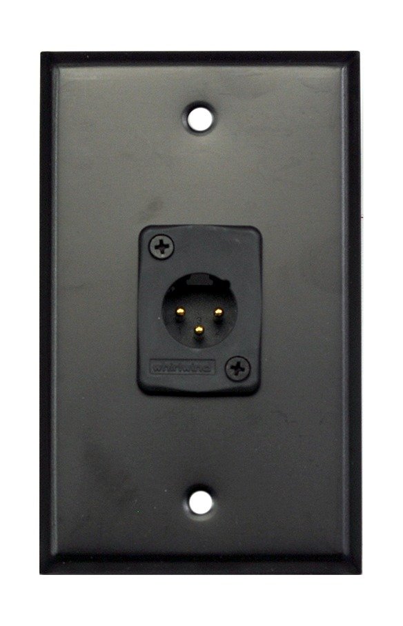 Whirlwind WP1B/1MW Wall Plate, One Male XLR