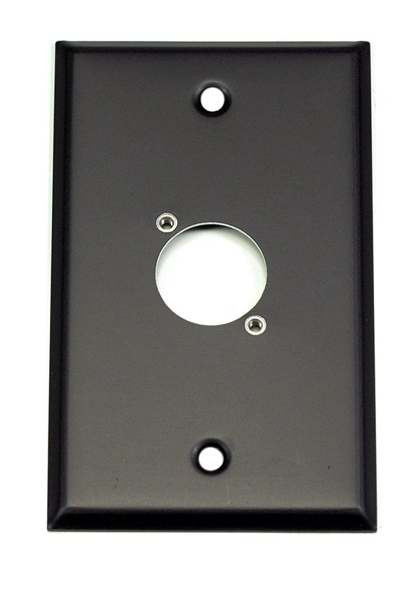 Whirlwind WP1B/1NDH Wall Plate, Punched for One Neutrik D XLR