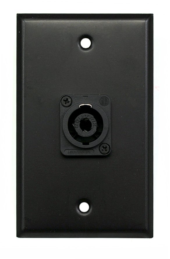 Whirlwind WP1B/1NL4 Wall Plate, One Neutrik NL4