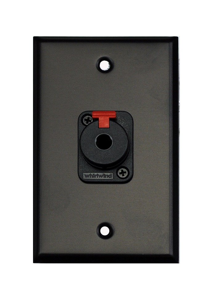 Whirlwind WP1B/1QW Wall Plate, One 1/4 in. Jack