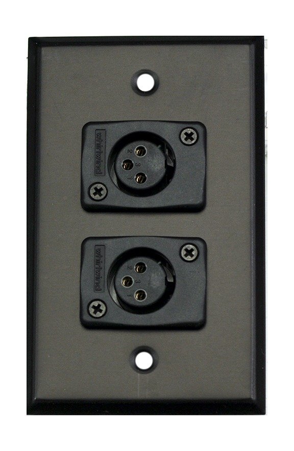 Whirlwind WP1B/2FW Wall Plate, Two Female XLR