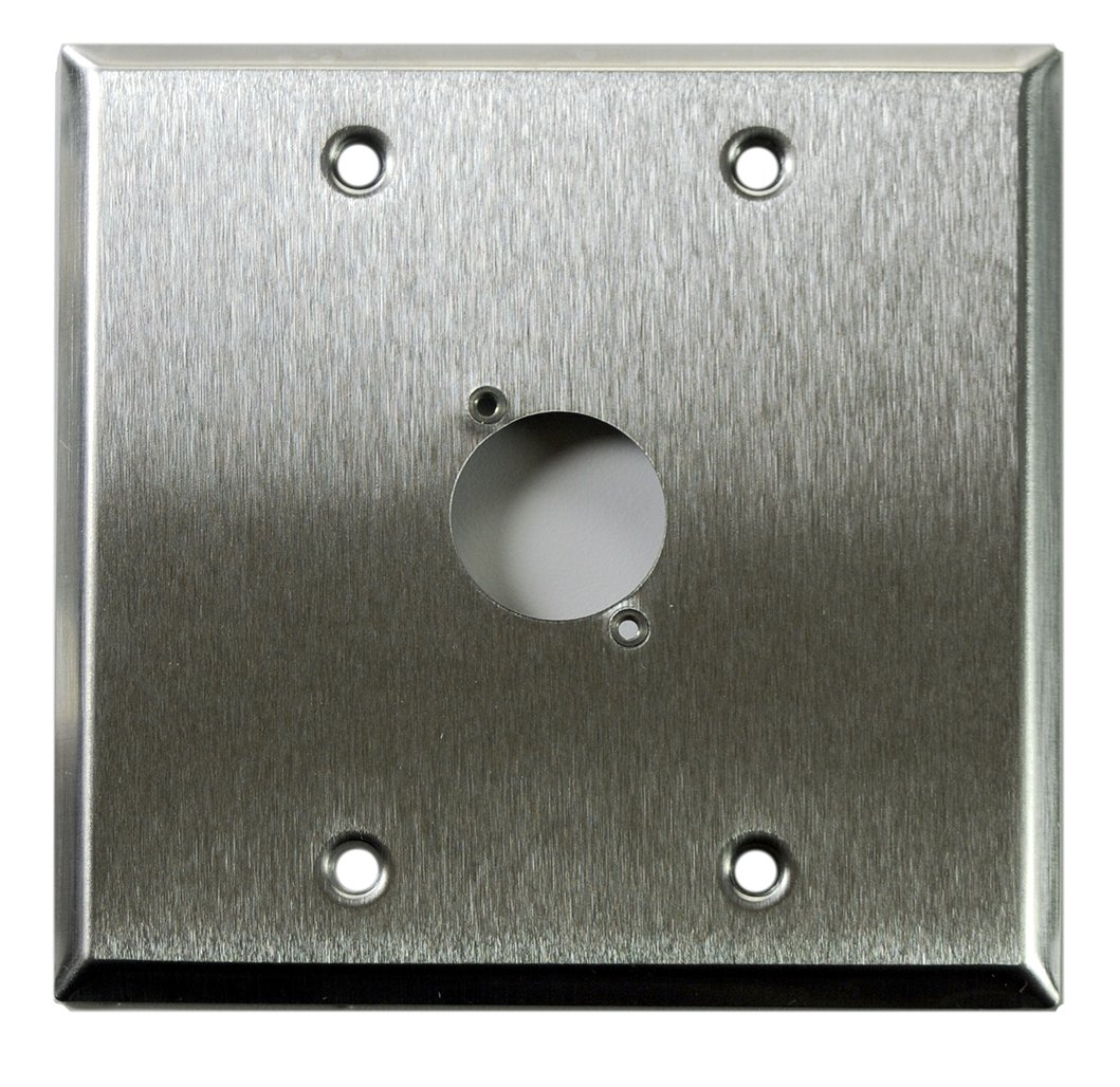 Whirlwind WP2/1H Wall Plate, Punched for One Whirlwind XLR