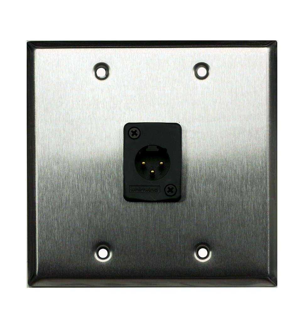 Whirlwind WP2/1MW Wall Plate, One Male XLR