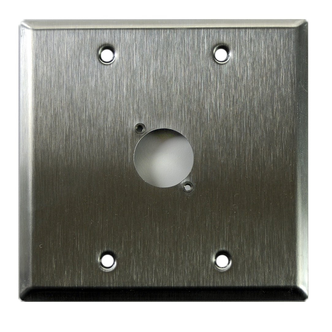 Whirlwind WP2/1NDH Wall Plate, Punched for One Neutrik D XLR