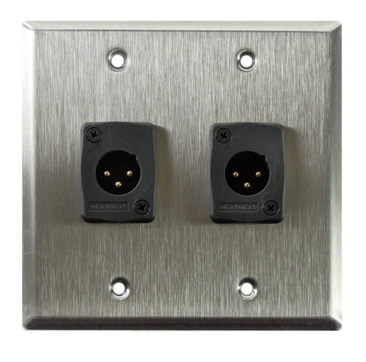 Whirlwind WP2/2MW Wall Plate, Two Male XLR