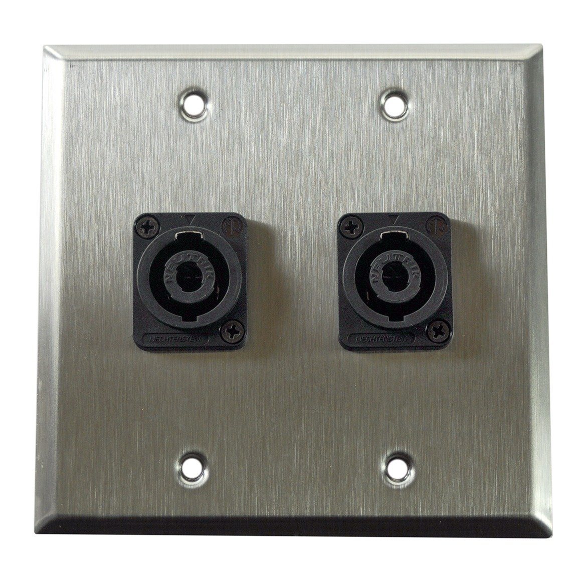 Whirlwind WP2/2NL4 Wall Plate, Two Neutrik NL4