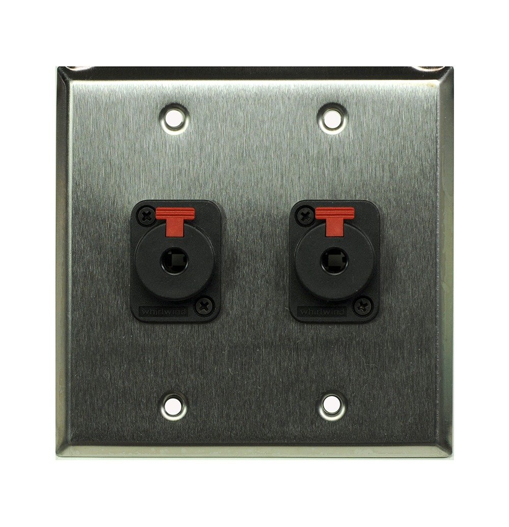 Whirlwind WP2/2QW Wall Plate, Two 1/4 in. Jacks