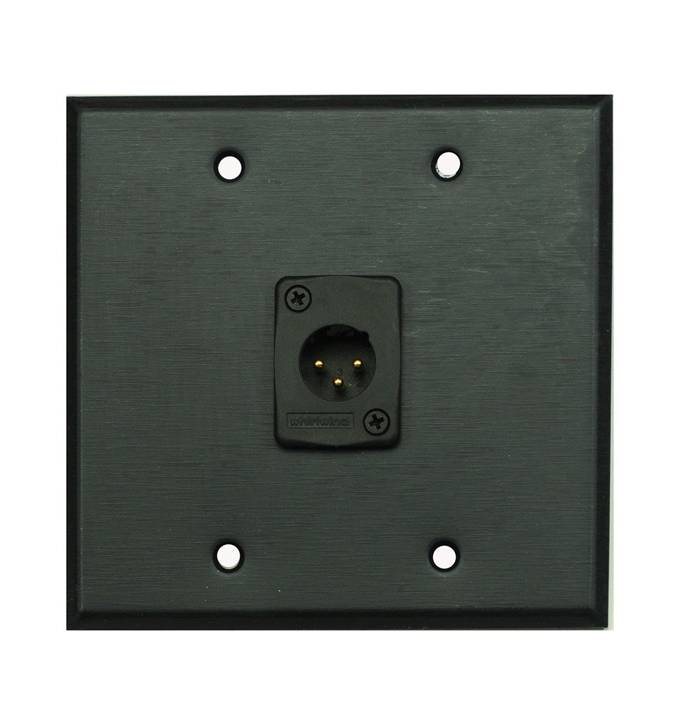 Whirlwind WP2B/1MW Wall Plate, One Male XLR