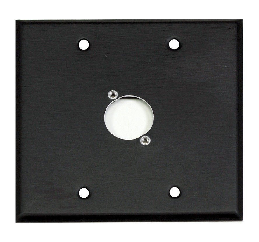 Whirlwind WP2B/1NDH Wall Plate, Punched for One Neutrik D XLR