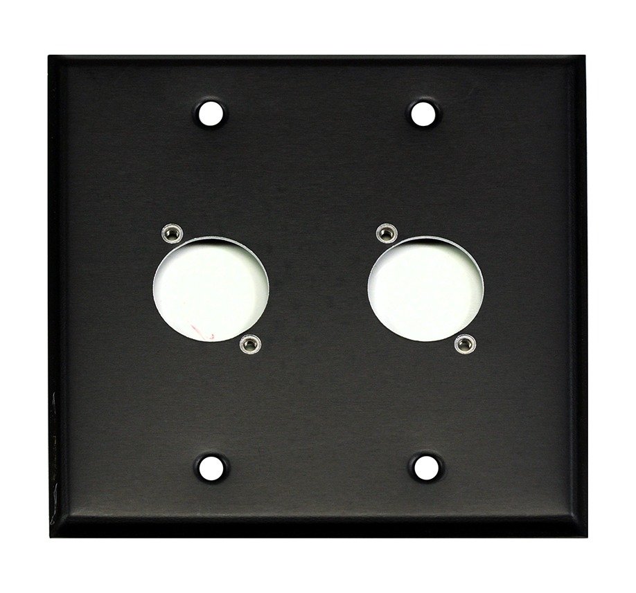 Whirlwind WP2B/2H Wall Plate, Punched for Two Whirlwind XLRs