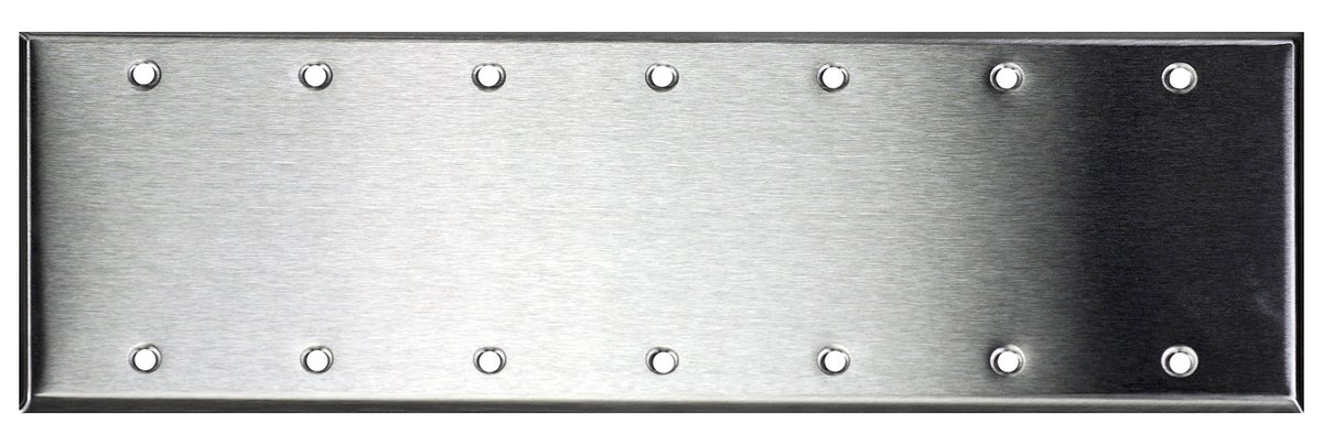 Whirlwind WP7/0H Blank Wall Plate, Seven Gang