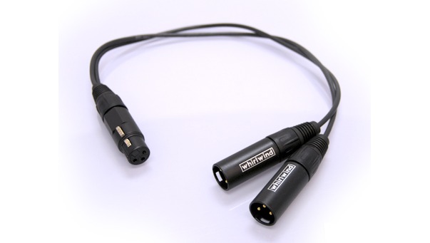 Whirlwind YX2M XLR Y Cable, One Female to Two Male product image