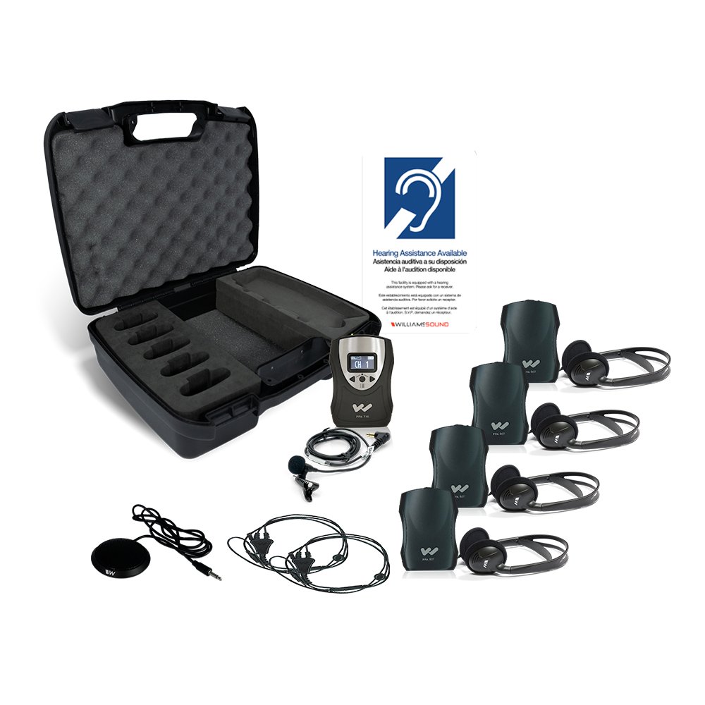Williams AV Portable ADA Assistive Listening Kit - Alkaline Battery