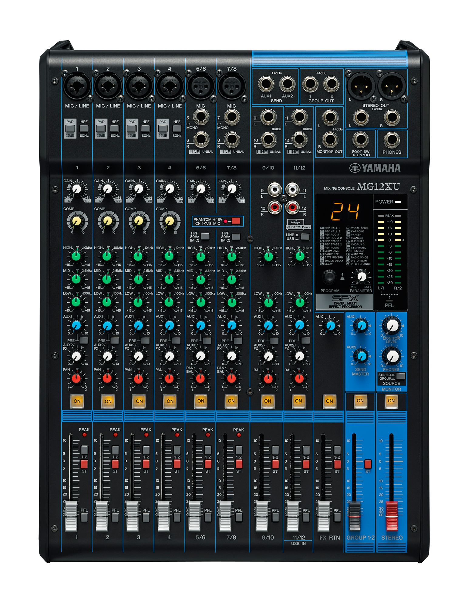 Yamaha MG12XU 12-Channel Mixing Console - view 2